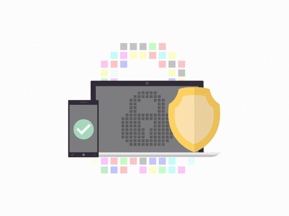 Animated graphic highlighting privacy and confidentiality in professional bookkeeping services